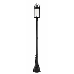 Roundhouse - 1 Light Outdoor Post Mount Lantern in Period Inspired Style - 14.25 Inches Wide by 113.25 Inches High