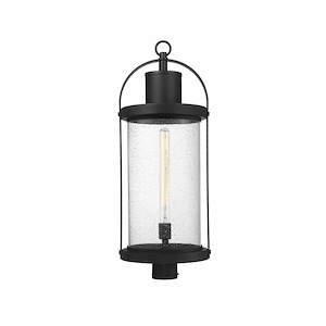 Roundhouse - 1 Light Outdoor Post Mount Lantern in Period Inspired Style - 12 Inches Wide by 31.25 Inches High