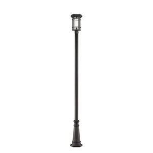 Jordan - 1 Light Outdoor Post Mount Lantern in Craftsman Style - 12.5 Inches Wide by 111.5 Inches High