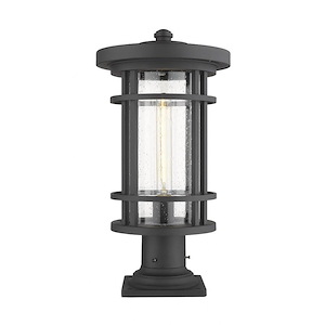 Jordan - 1 Light Outdoor Pier Mount Light In Craftsman Style-19.75 Inches Tall and 10 Inches Wide