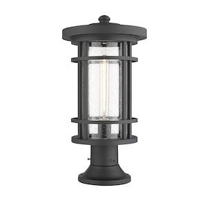 Jordan - 1 Light Outdoor Pier Mount Lantern in Craftsman Style - 10 Inches Wide by 19.75 Inches High