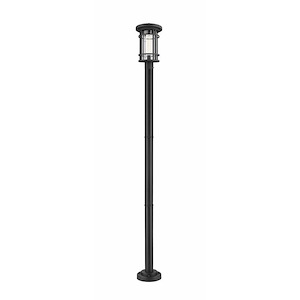 Jordan - 1 Light Outdoor Post Mount Lantern in Craftsman Style - 10 Inches Wide by 101.25 Inches High