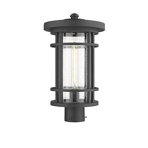 Jordan - 1 Light Outdoor Post Mount Lantern in Craftsman Style - 12.5 Inches Wide by 111.5 Inches High