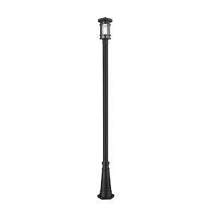 Jordan - 1 Light Outdoor Post Mount Lantern in Craftsman Style - 12.5 Inches Wide by 108.5 Inches High