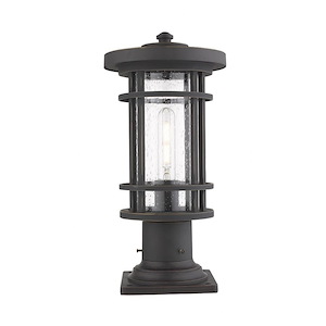 Jordan - 1 Light Outdoor Post Mount Lantern in Craftsman Style - 12.5 Inches Wide by 108.5 Inches High - 1222969