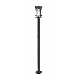 Jordan - 1 Light Outdoor Post Mount Lantern in Craftsman Style - 12 Inches Wide by 93.75 Inches High
