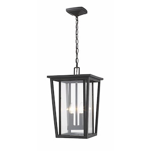 Seoul - 2 Light Outdoor Chain Mount Lantern in Craftsman Style - 11.25 Inches Wide by 17.5 Inches High