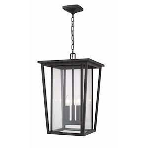 Seoul - 3 Light Outdoor Chain Mount Lantern in Craftsman Style - 14 Inches Wide by 21.25 Inches High - 856891