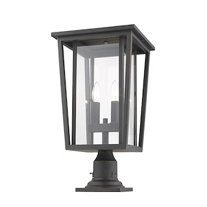 Seoul - 2 Light Outdoor Post Mount Lantern in Craftsman Style - 14.25 Inches Wide by 101.5 Inches High - 1222662