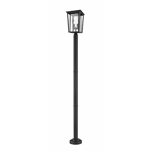 Seoul - 2 Light Outdoor Post Mount Lantern in Craftsman Style - 11.25 Inches Wide by 93.25 Inches High - 856989