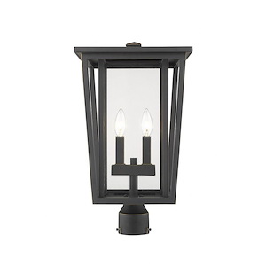Seoul - 2 Light Outdoor Post Mount Lantern in Craftsman Style - 14.25 Inches Wide by 101.5 Inches High - 1222665