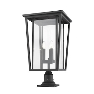 Seoul - 3 Light Outdoor Pier Mount Light In Craftsman Style-25.75 Inches Tall and 14 Inches Wide - 1093842