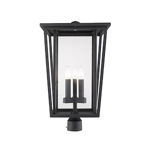 Seoul - 3 Light Outdoor Post Mount Lantern in Craftsman Style - 14.25 Inches Wide by 105.5 Inches High