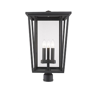 Seoul - 3 Light Outdoor Post Mount Lantern in Craftsman Style - 14.25 Inches Wide by 105.5 Inches High - 1222634