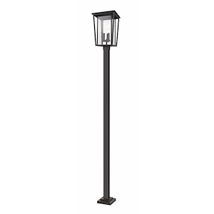 Seoul - 3 Light Outdoor Post Mount Lantern in Craftsman Style - 14 Inches Wide by 24.75 Inches High - 1222754