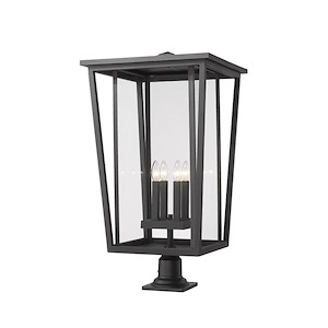 Seoul - 4 Light Outdoor Pier Mount Light In Craftsman Style-32 Inches Tall and 18 Inches Wide - 1093843