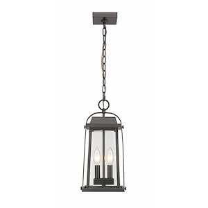 Millworks - 2 Light Outdoor Chain Mount Lantern in Period Inspired Style - 7.75 Inches Wide by 15.5 Inches High - 856861