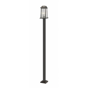 Millworks - 2 Light Outdoor Post Mount Lantern in Period Inspired Style - 12.5 Inches Wide by 110.25 Inches High