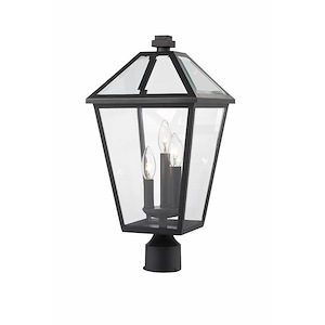 Talbot - 3 Light Outdoor Post Mount Lantern in Traditional Style - 10 Inches Wide by 20.5 Inches High