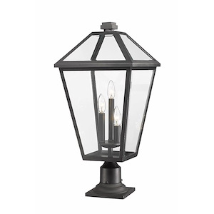 Talbot - 3 Light Outdoor Pier Mount Light In Transitional Style-25.75 Inches Tall and 12.25 Inches Wide - 1093858
