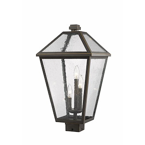 Talbot - 3 Light Outdoor Post Mount Lantern in Traditional Style - 12.25 Inches Wide by 22.75 Inches High
