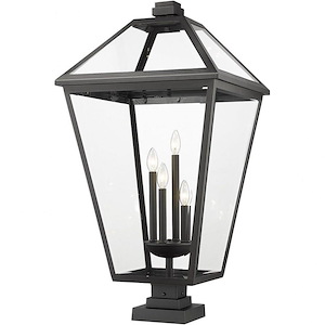 Talbot - 4 Light Outdoor Pier Mount In Transitional Style-36.75 Inches Tall and 19.5 Inches Wide