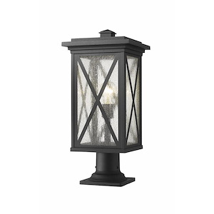Brookside - 1 Light Outdoor Pier Mount Light In Old World Style-21.5 Inches Tall and 9.5 Inches Wide - 1093781