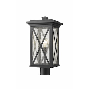 Brookside - 1 Light Outdoor Post Mount Lantern in Tuscan Style - 9.5 Inches Wide by 19.5 Inches High