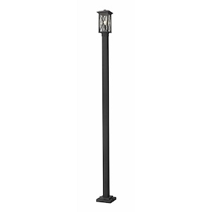 Brookside - 1 Light Outdoor Post Mount Lantern in Industrial Style - 9.25 Inches Wide by 109.75 Inches High - 1222859