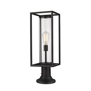 Dunbroch - 1 Light Outdoor Pier Mount Lantern in Industrial Style - 8 Inches Wide by 21.75 Inches High - 937862