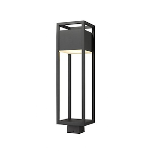 Barwick - 14W 1 LED Outdoor Post Mount Lantern in Metropolitan Style - 7 Inches Wide by 25.75 Inches High