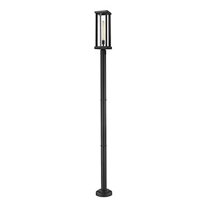 Glenwood - 1 Light Outdoor Post Mount Lantern in Industrial Style - 9 Inches Wide by 93.75 Inches High
