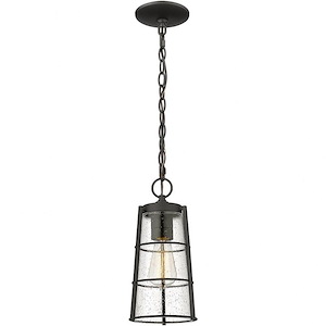 Helix - 1 Light Outdoor Chain Mount Hanging Lantern In Outdoor Style-13.25 Inches Tall and 6 Inches Wide