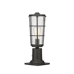 Helix - 1 Light Outdoor Pier Mount Light In Traditional Style-17.25 Inches Tall and 6 Inches Wide