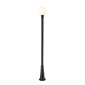 Laurent - 1 Light Outdoor Post Mount Light with Opal Glass In Modern Style-109.75 Inches Tall and 12 Inches Wide