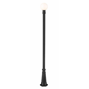 Laurent - 1 Light Outdoor Post Mount Light with Opal Glass In Modern Style-105.5 Inches Tall and 10 Inches Wide