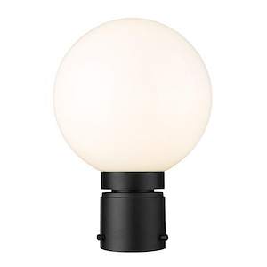 Laurent - 1 Light Outdoor Post Mount Light with Opal Glass In Modern Style-11.5 Inches Tall and 8 Inches Wide