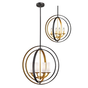 Ashling - 4 Light Pendant in Architectural Style - 19.88 Inches Wide by 20.63 Inches High