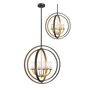Ashling - 6 Light Pendant in Architectural Style - 24.38 Inches Wide by 25.38 Inches High - 550201