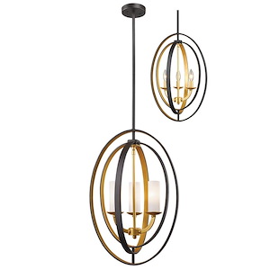 Ashling - 3 Light Pendant in Architectural Style - 15.13 Inches Wide by 23 Inches High