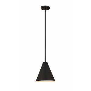 Eaton - 1 Light Pendant in Sleek Style - 12 Inches Wide by 12.5 Inches High