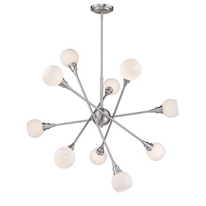 Tian - 40W 10 LED Pendant in Fusion Style - 39.25 Inches Wide by 39 Inches High