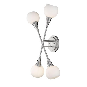 Tian - 16W 4 LED Wall Sconce in Fusion Style - 12.38 Inches Wide by 26.63 Inches High