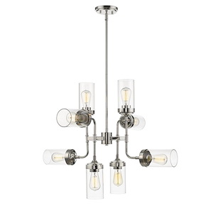 Calliope - 8 Light Pendant in Industrial Style - 32 Inches Wide by 25 Inches High