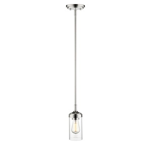 Calliope - 1 Light Mini Pendant in Contemporary Style - 5 Inches Wide by 9.5 Inches High - 689156