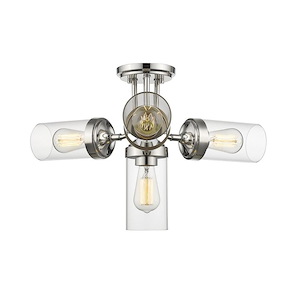 Calliope - 4 Light Semi-Flush Mount in Contemporary Style - 22.5 Inches Wide by 13.75 Inches High