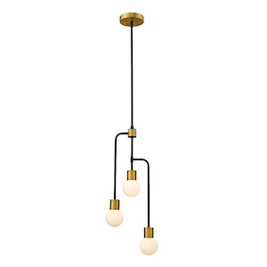 Neutra - 3 Light Chandelier in Linear Style - 11.75 Inches Wide by 29.5 Inches High
