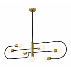 Neutra - 7 Light Island/Billiard in Linear Style - 6 Inches Wide by 16 Inches High - 937927