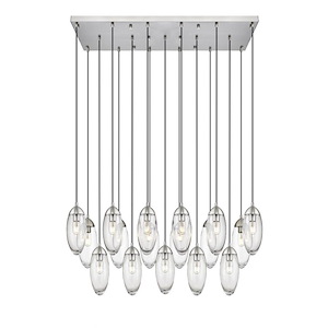 Arden - 17 Light Linear Chandelier-12 Inches Tall and 18 Inches Wide