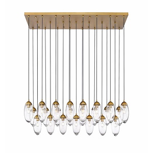 Arden - 23 Light Linear Chandelier-12 Inches Tall and 18 Inches Wide